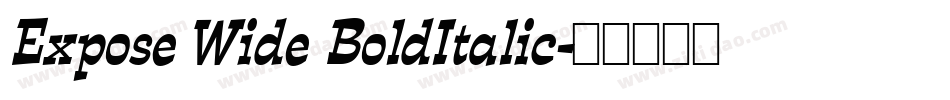 Expose Wide BoldItalic字体转换